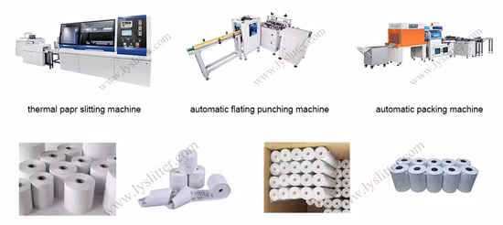 Máquina rebobinadora cortadora longitudinal de papel térmico completamente automática/ATM